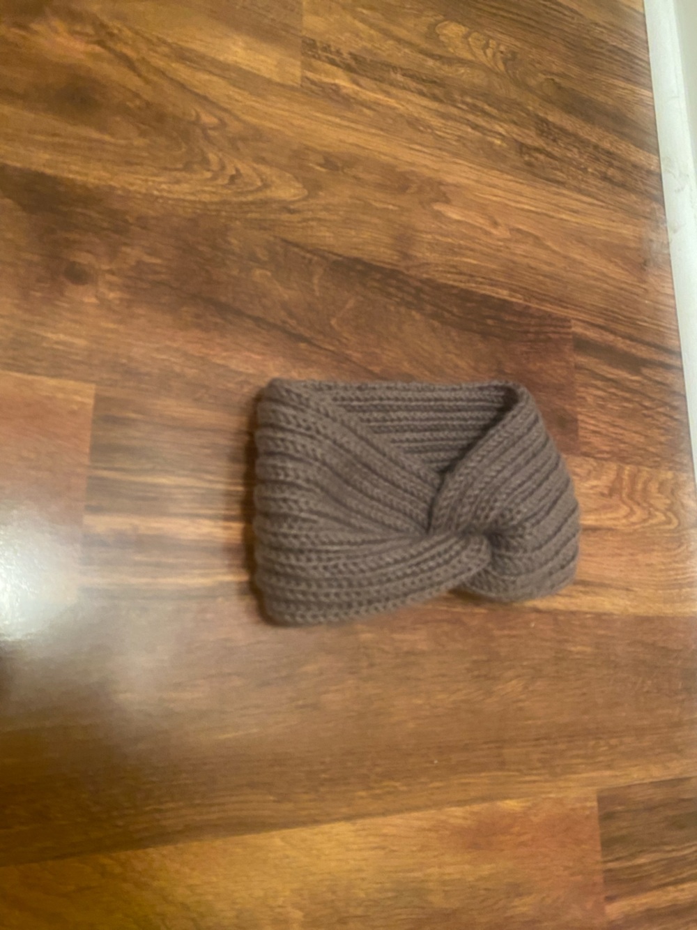 Cozy Knit Twist Headband in Brown